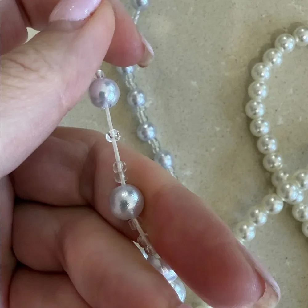 Elegant Pearl Necklace Set 2